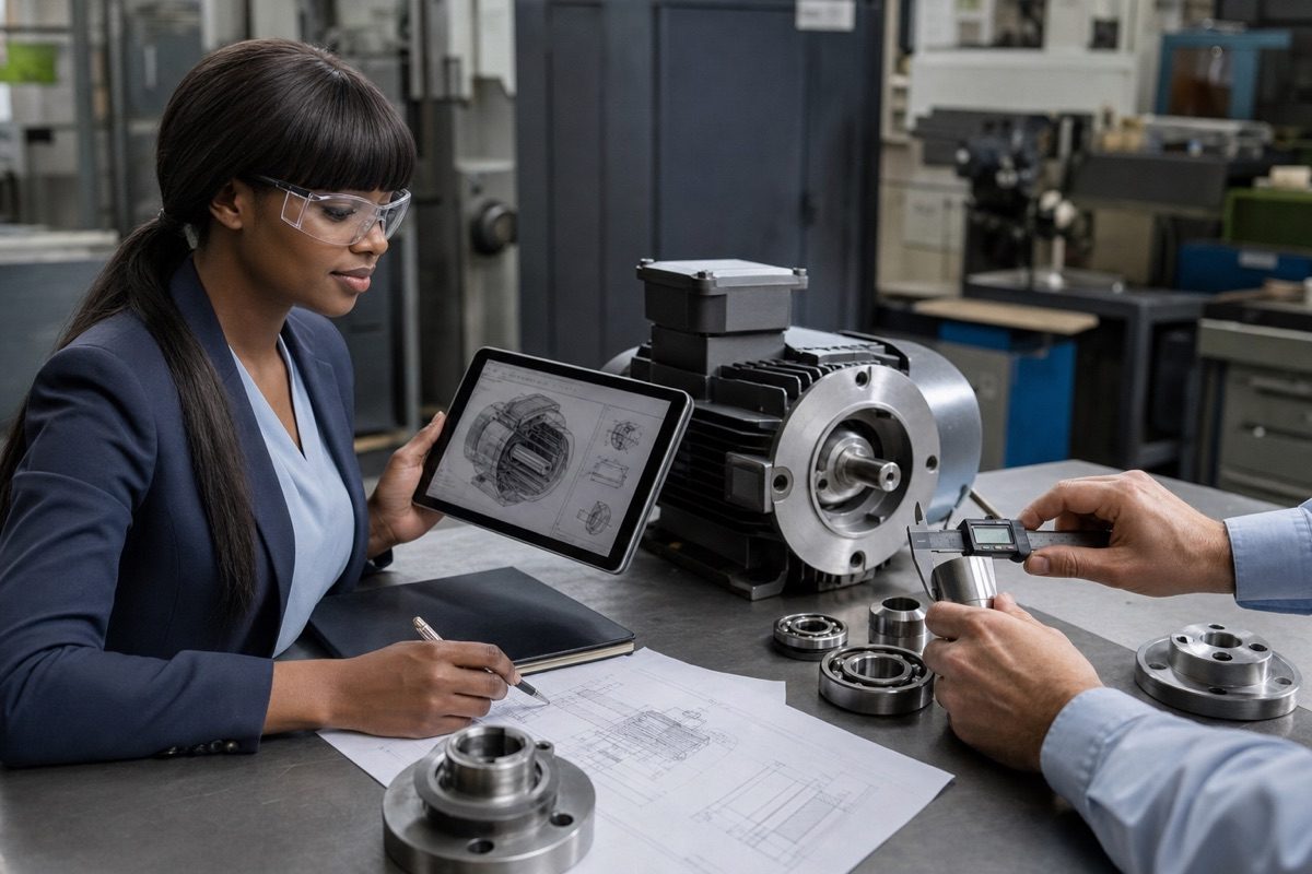 Mechanical component measurements and drawings reviewed for machinery sourcing
