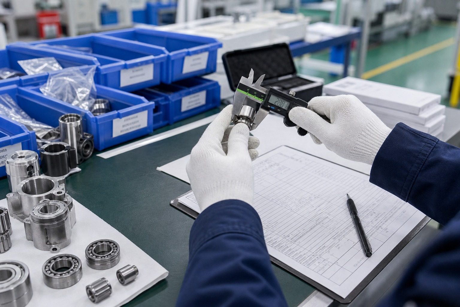 Product component measured during quality control coordination