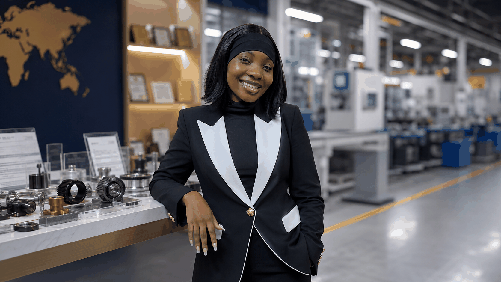 VIVA in a modern industrial showroom for China sourcing support